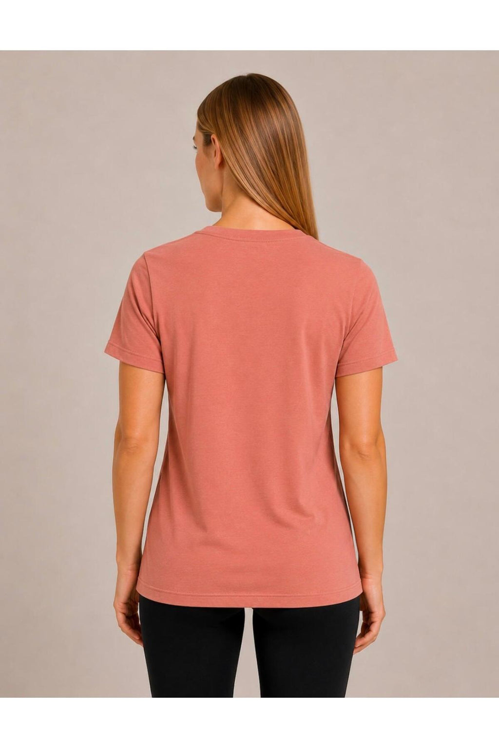 Kadın Kısa Kollu Pamuklu Oversize Rahat Kesim T-shirt-d804-k