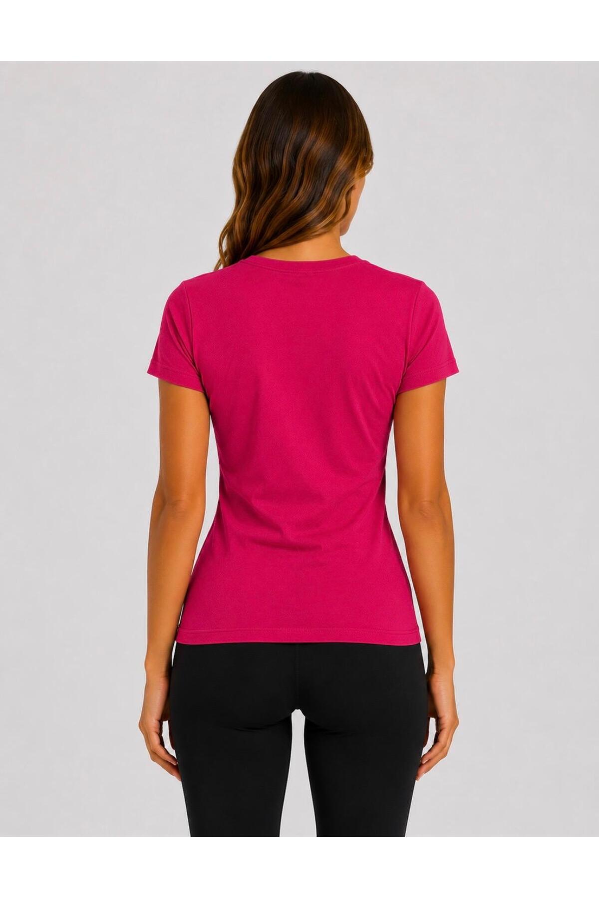 Kadın Likralı Süprem Slim Fit T-shirt-D232