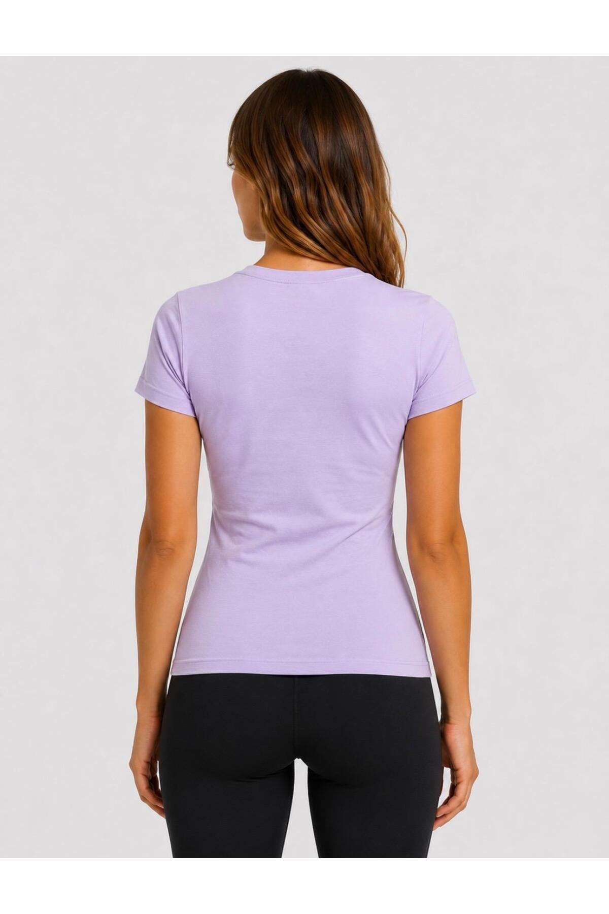 Kadın Likralı Süprem Slim Fit T-shirt-D232