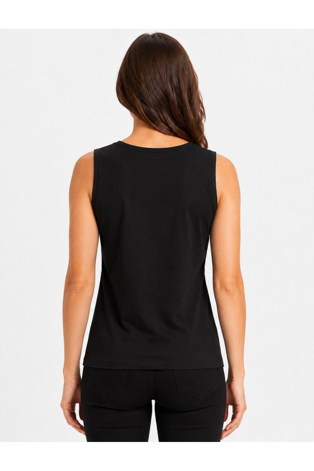 Kadın Likralı Süprem Bisiklet Yaka Kolsuz T-shirt-D2277