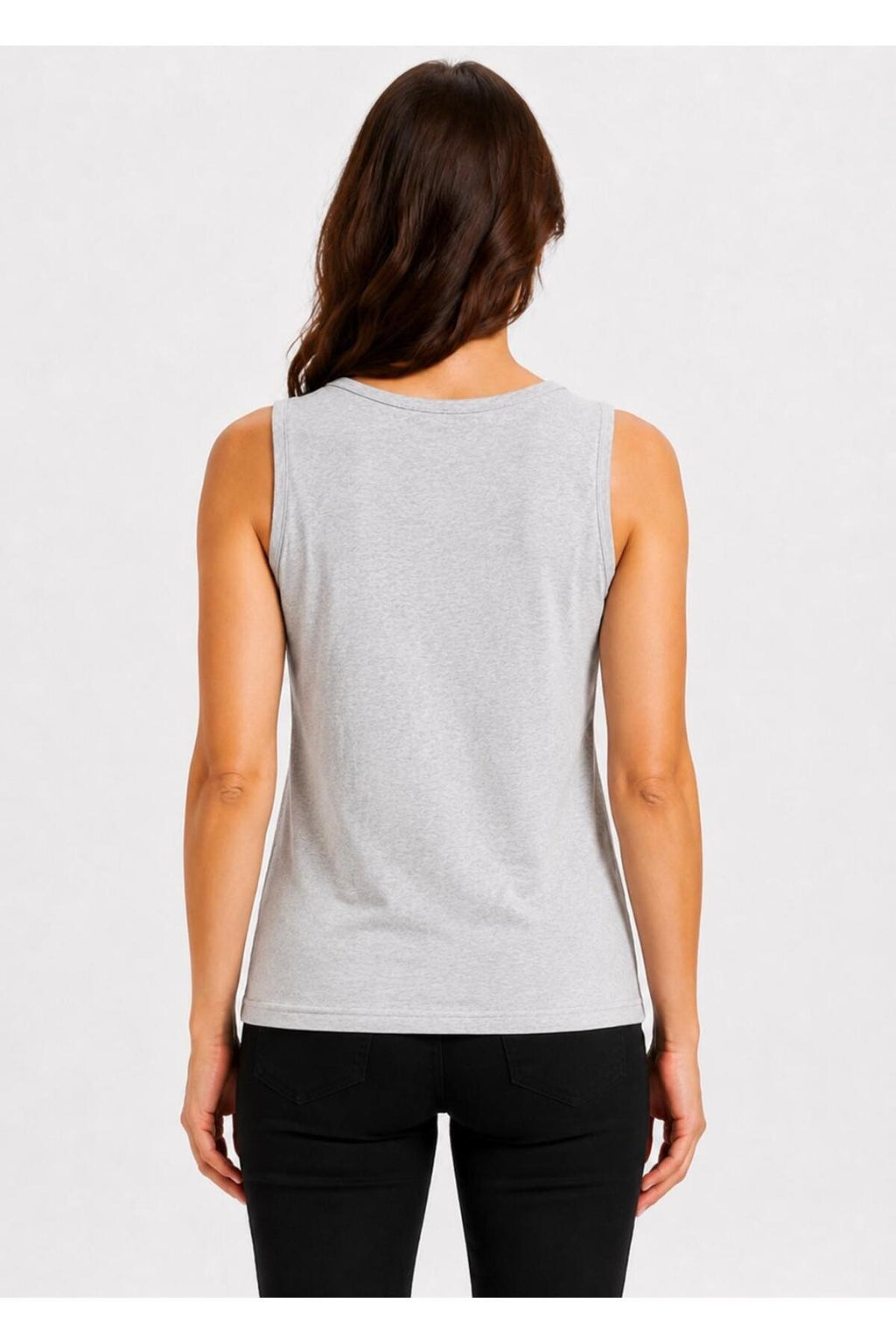 Kadın Likralı Süprem Bisiklet Yaka Kolsuz T-shirt-D2277