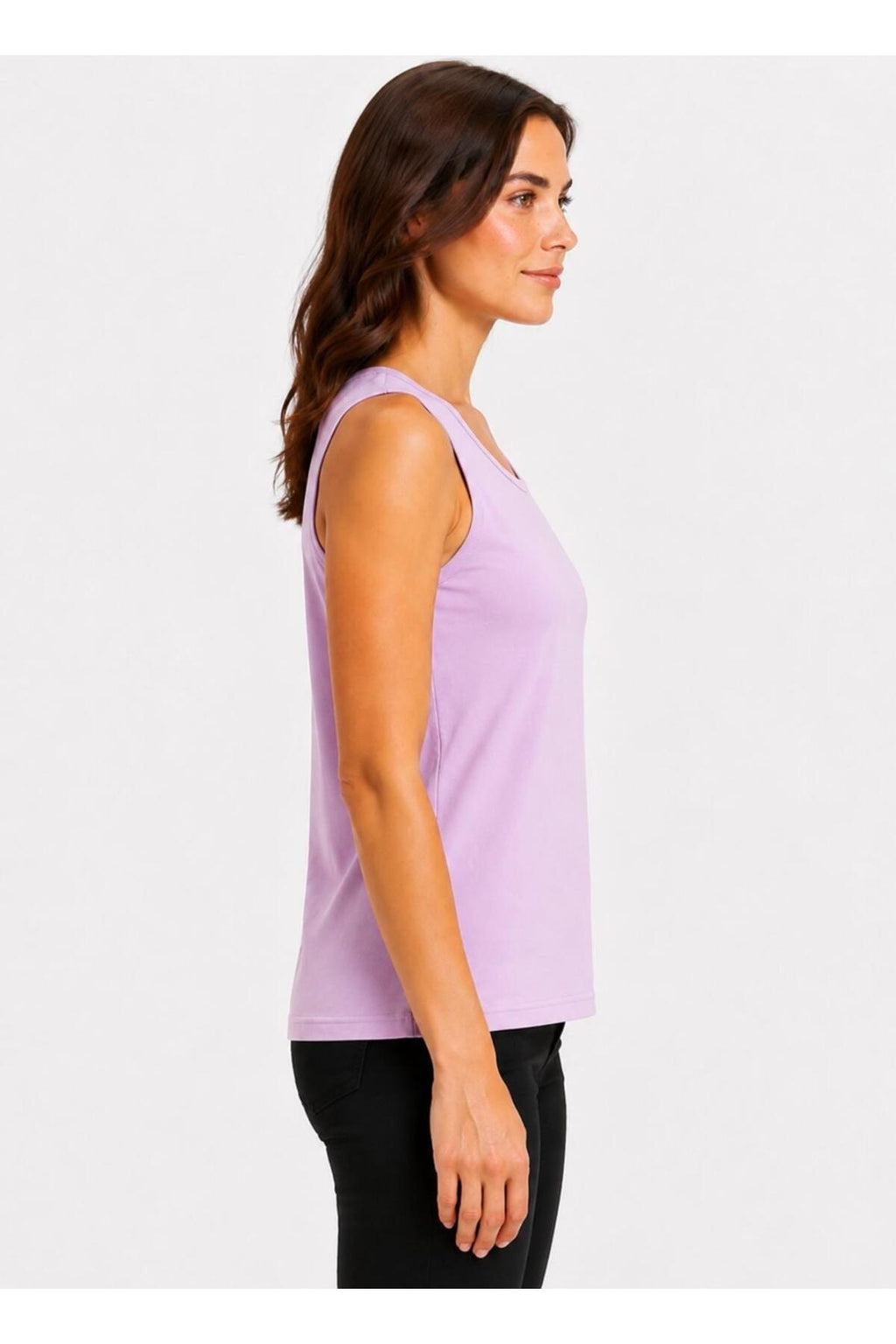 Kadın Likralı Süprem Bisiklet Yaka Kolsuz T-shirt-D2277
