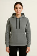 Kadın 3 İplik şardonlu Kapüşonlu Sweatshirt-W1108-K