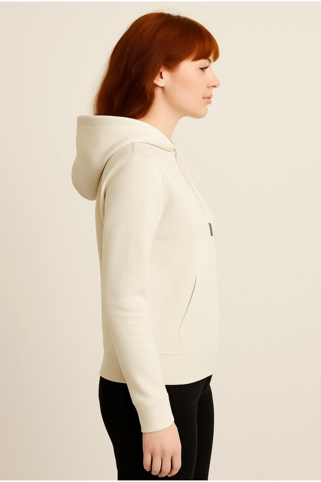 Kadın 3 İplik şardonlu Kapüşonlu Sweatshirt-W1108-K