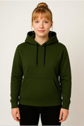 Kadın 3 İplik şardonlu Kapüşonlu Sweatshirt-W1108-K
